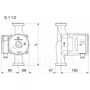 Циркуляционный насос Grundfos UPS 25-100 180