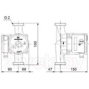 Циркуляционный насос Grundfos UPS 32-100 180