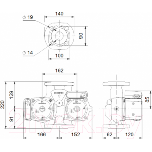 Циркуляционный насос Grundfos UPSD 32-80 F 220