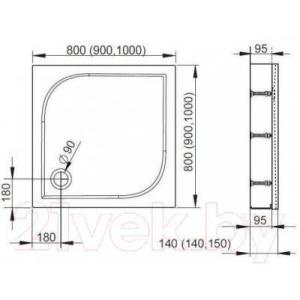 Душевой поддон Radaway Delos C1000 Panel / 4C11170-03