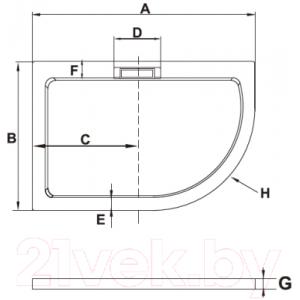 Душевой поддон RGW GWS-41-L / 03150492-01L