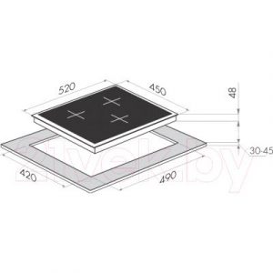 Электрическая варочная панель Maunfeld MVCE45.3HL.SZ-WH