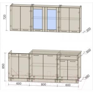 Готовая кухня Интерлиния Мила 20-60