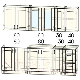 Готовая кухня Интерлиния Мила Хольц 23