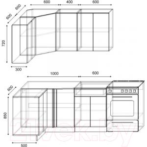 Готовая кухня S-Company Клео лайт 1.2x1.6 левая