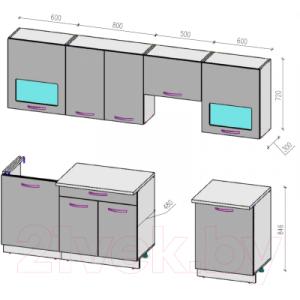 Готовая кухня ВерсоМебель ЭкоЛайт-5 2.5