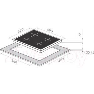 Индукционная варочная панель Maunfeld MVI59.4HZ.2BT-WH