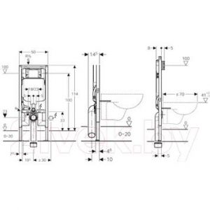 Инсталляция для унитаза Geberit Duofix 111.796.00.1