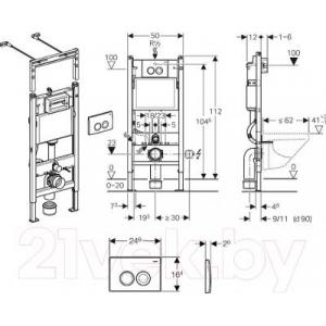 Инсталляция для унитаза Geberit Duofix 458.122.21.1