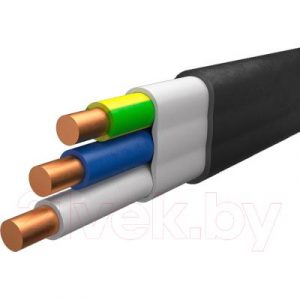 Кабель силовой Ecocable ВВГнг(А)-LS-П 3x6 ок (N / PE) - 0.66