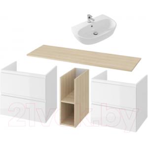 Комплект мебели для ванной Cersanit Moduo 140 + Street Fusion 70