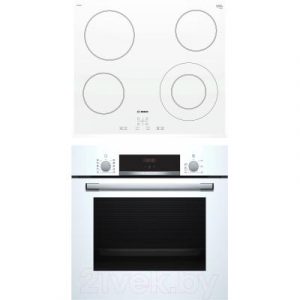 Комплект встраиваемой техники Bosch HBF554YW0R + PKF652BB1E