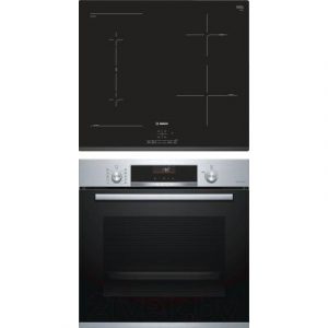 Комплект встраиваемой техники Bosch HBG536ES0R + PWP631BB1E