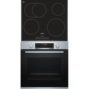 Комплект встраиваемой техники Bosch HBG536HS0R + PKB651F17