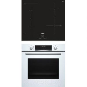 Комплект встраиваемой техники Bosch HBG537NW0R + PWP631BB1E