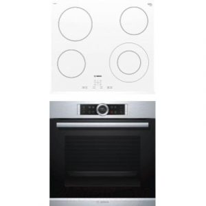 Комплект встраиваемой техники Bosch HBG633TS1 + PKF652BB1E