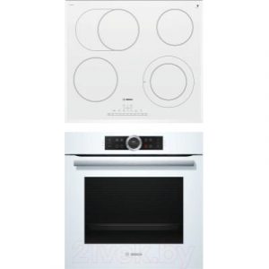 Комплект встраиваемой техники Bosch HBG633TW1 + PKN652FP1E