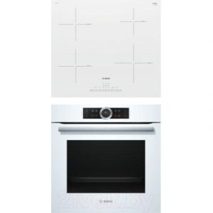 Комплект встраиваемой техники Bosch HBG633TW1 + PUE612FF1J