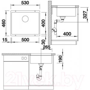 Мойка кухонная Blanco Rotan 500-U / 524249