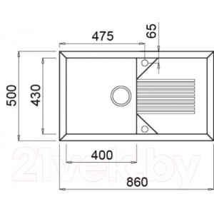 Мойка кухонная Elleci Tekno 400 Avena G51 / LGT40051