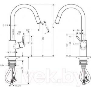 Смеситель Hansgrohe Talis S2 Variarc 14872000