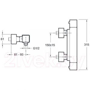 Смеситель Jacob Delafon Strayt E9096-CP