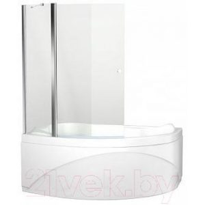 Стеклянная шторка для ванны Aquanet Alfa 100x100 / NAA5142