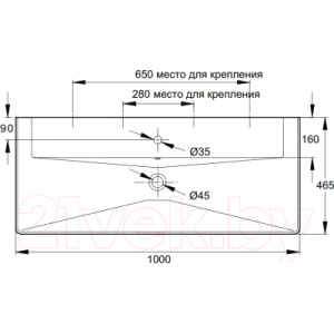 Умывальник Jacob Delafon Reve E4801-00