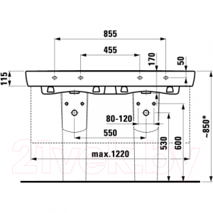 Умывальник Laufen Pro 8149670001041