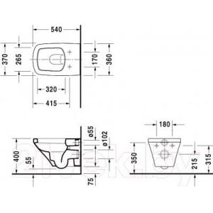 Унитаз подвесной Duravit DuraStyle 2536090000