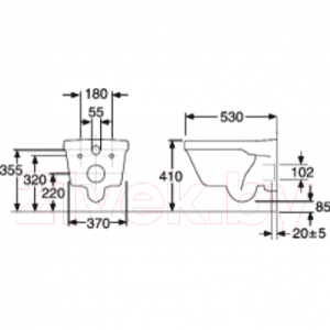 Унитаз подвесной Gustavsberg Hygienic Flush 5G84HR01