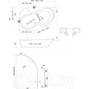 Ванна акриловая Ravak Rosa 150x105 L