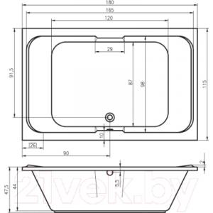 Ванна акриловая Riho Sobek 180 / BB28005
