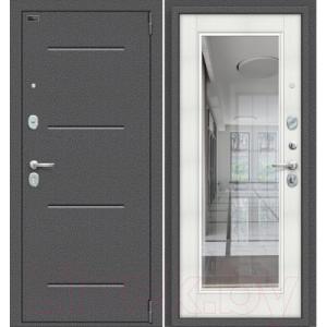 Входная дверь el'Porta Porta S 104.П61 Антик серебристый/Bianco Veralinga