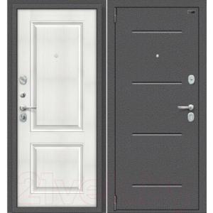 Входная дверь el'Porta Porta S-2 104.К32 Bianco Veralinga/Антик серебро