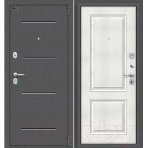 Входная дверь el'Porta Porta S-2 104.К32 Bianco Veralinga/Антик серебро